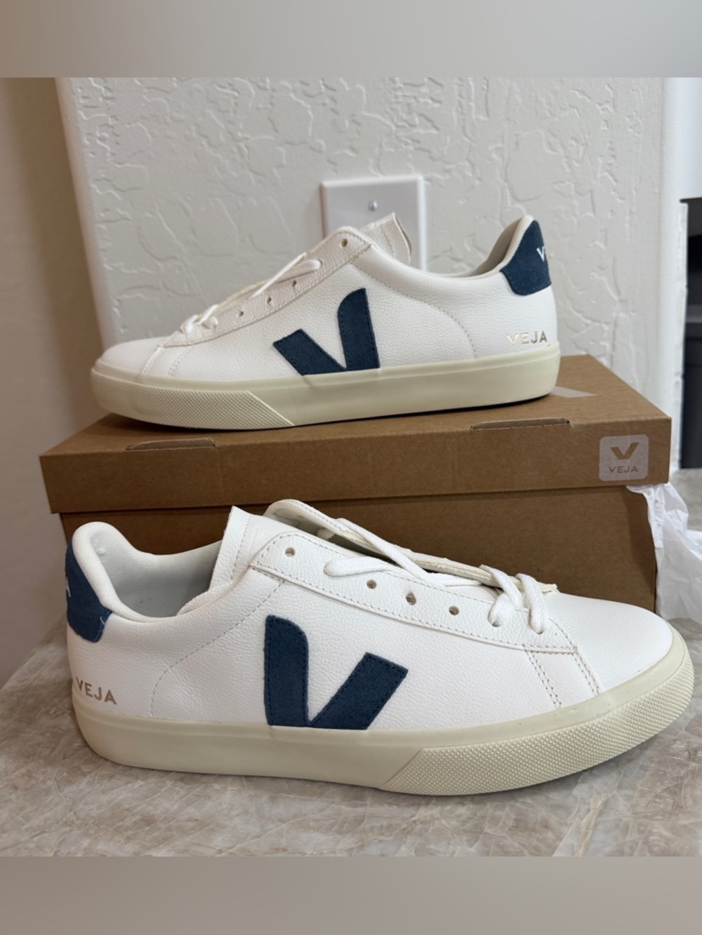 Veja Campo Chromefree White/Cali Sneakers Mens Size 10.5 Retail $175 Brand New